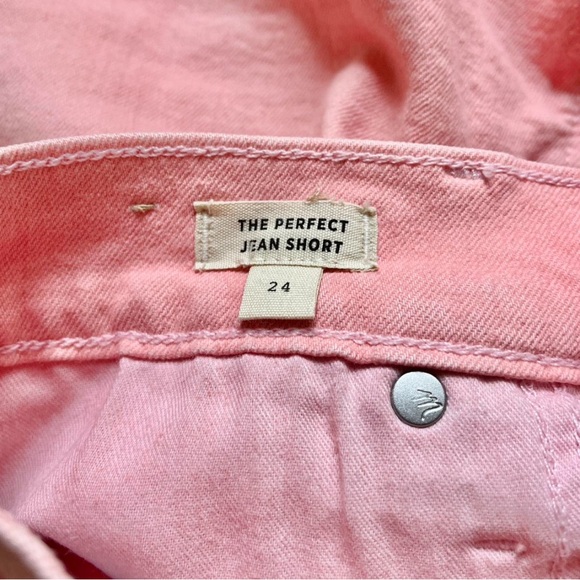 Madewell The Perfect Jean Short Pink Mom Jean Shorts Size 24 Pink Do Well Denim - Picture 5 of 6